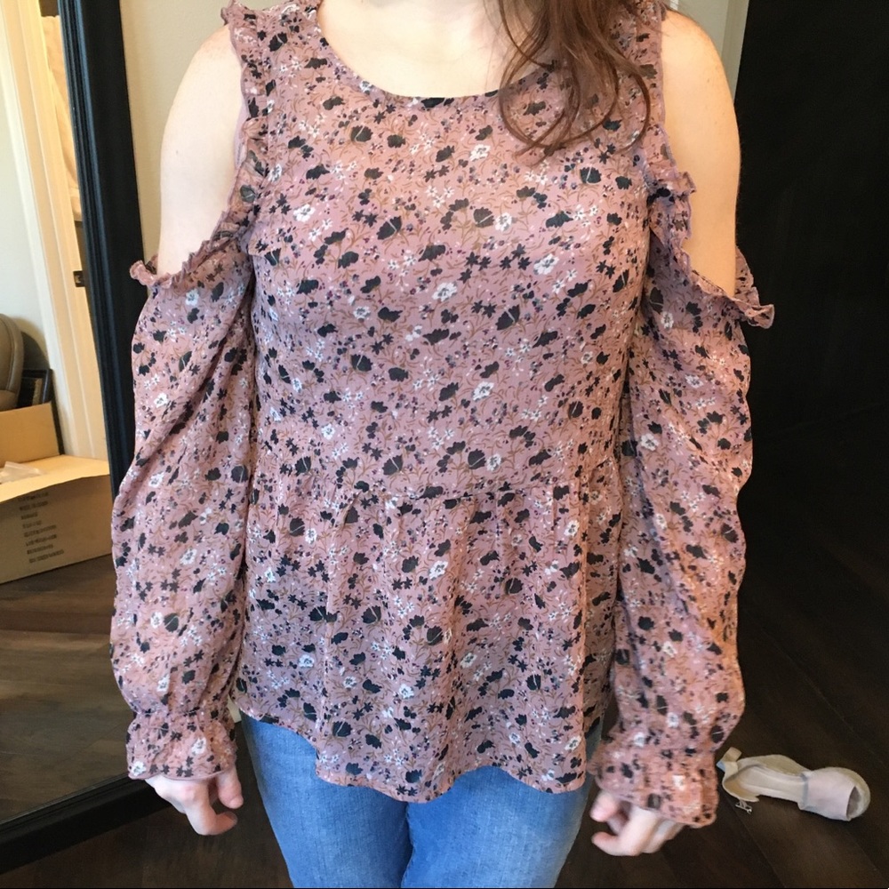 American Eagle pink long sleeve Boho